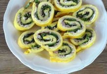 Rotolo di frittata farcito